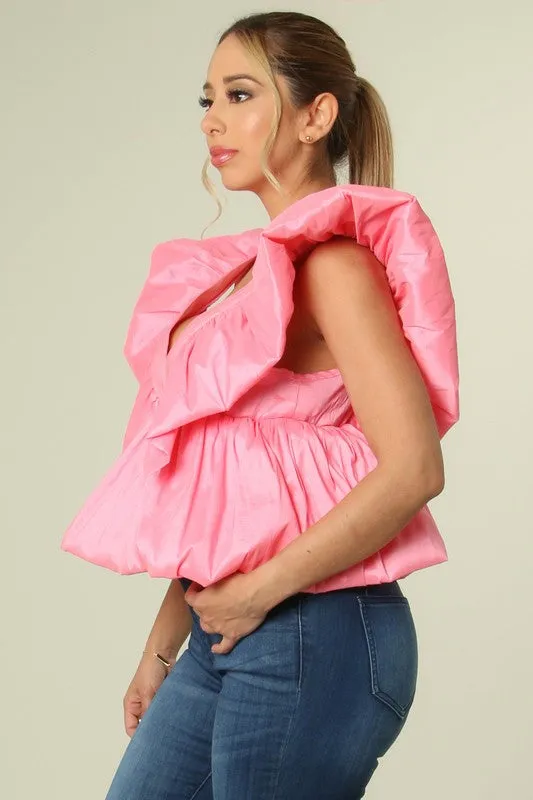 "Tea Time" Ruffle Sleeve - Pink