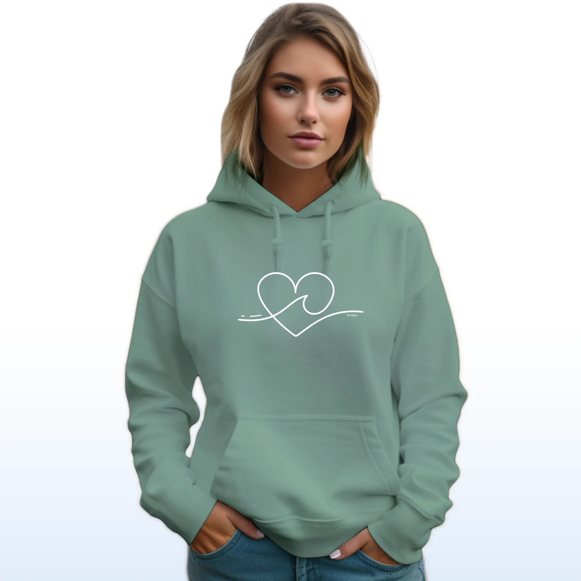 "Wave Of Love" Relaxed Fit Classic Unisex Hoodie