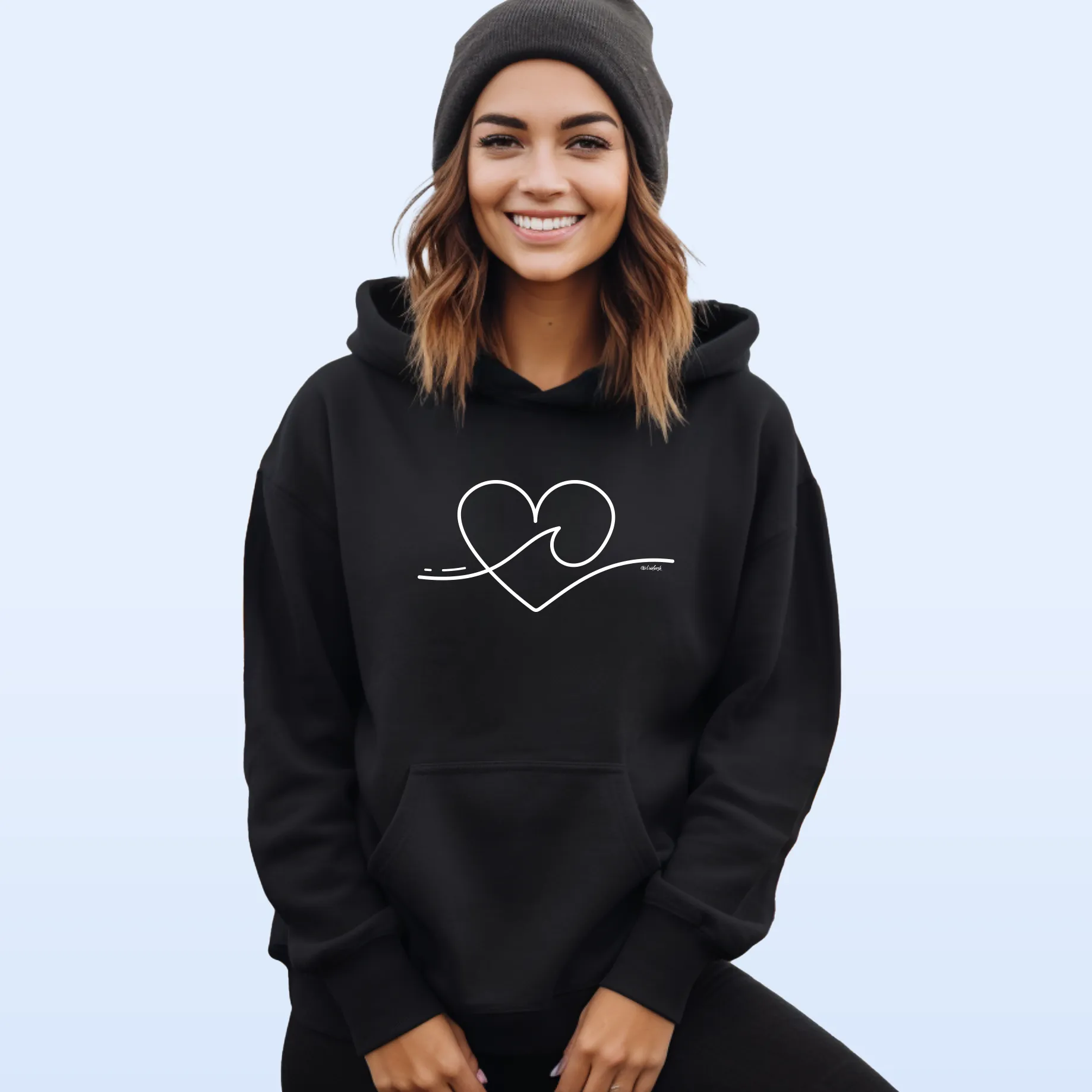 "Wave Of Love" Relaxed Fit Classic Unisex Hoodie