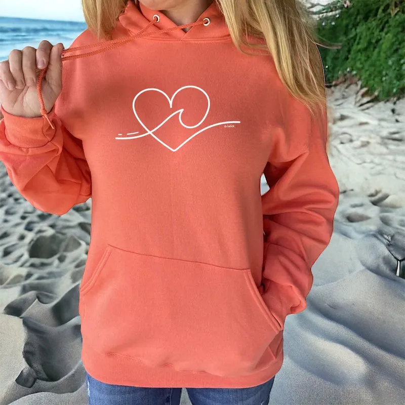 "Wave Of Love" Relaxed Fit Classic Unisex Hoodie