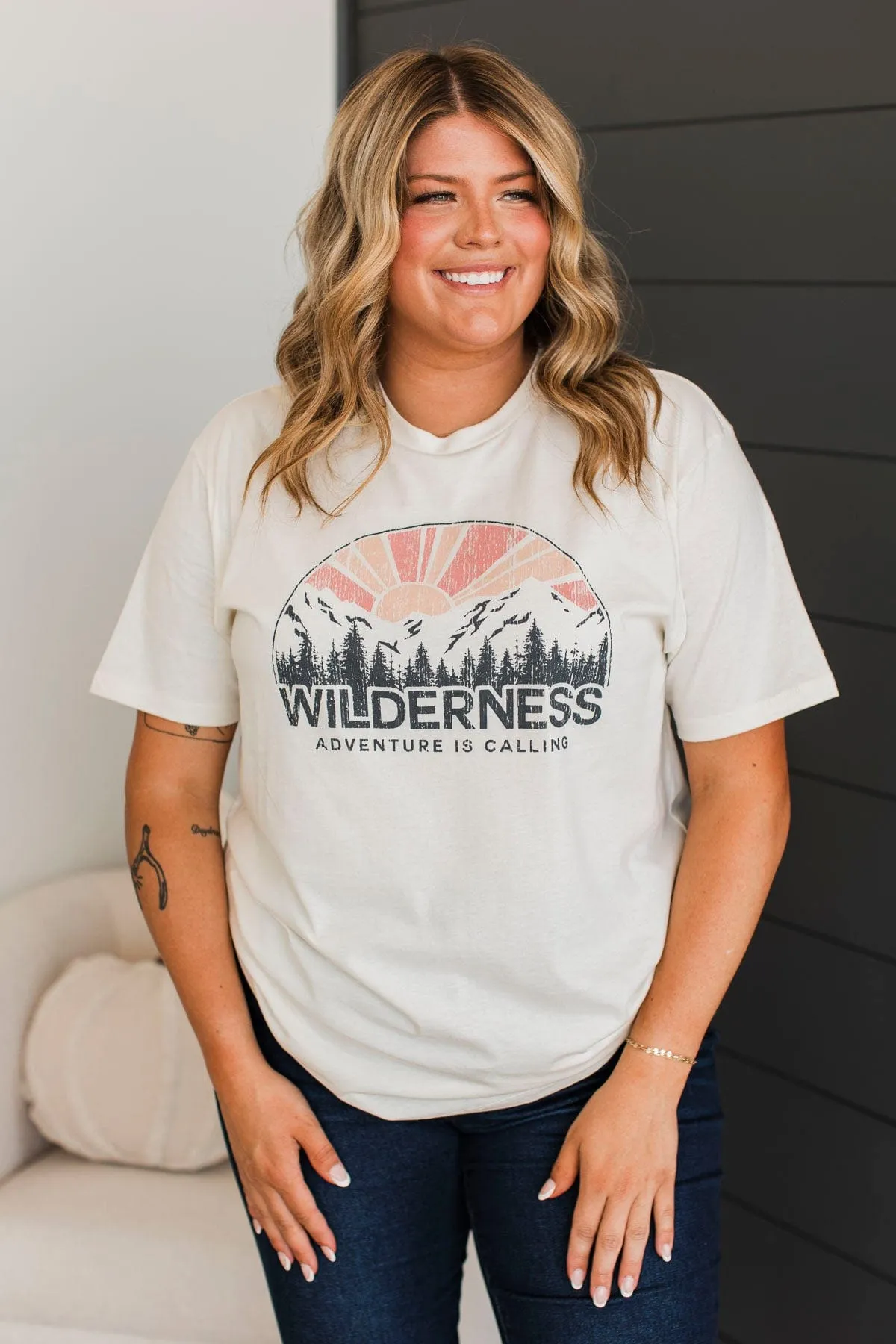 "Wilderness" Graphic Tee- Ivory