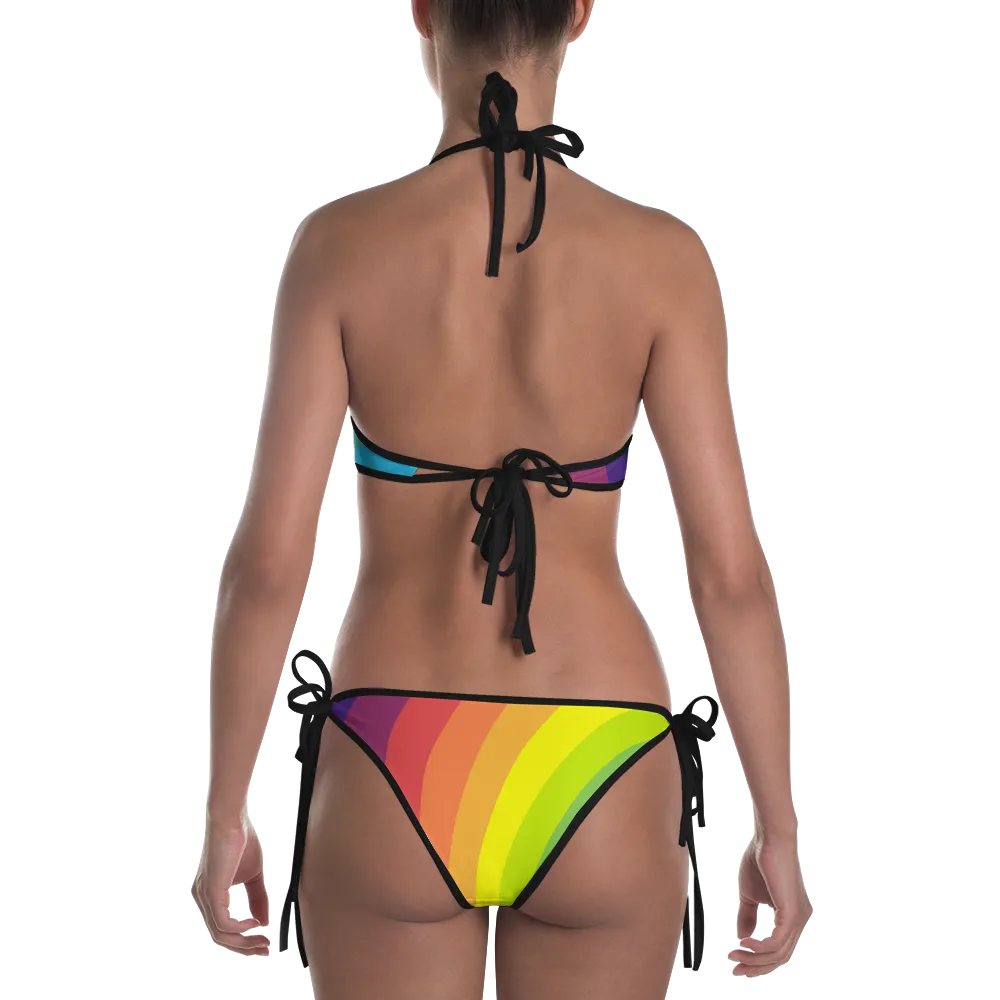 Rainbow Print Bikini