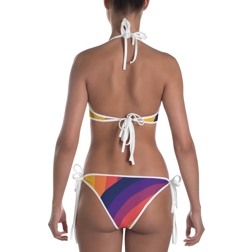 Rainbow Print Bikini