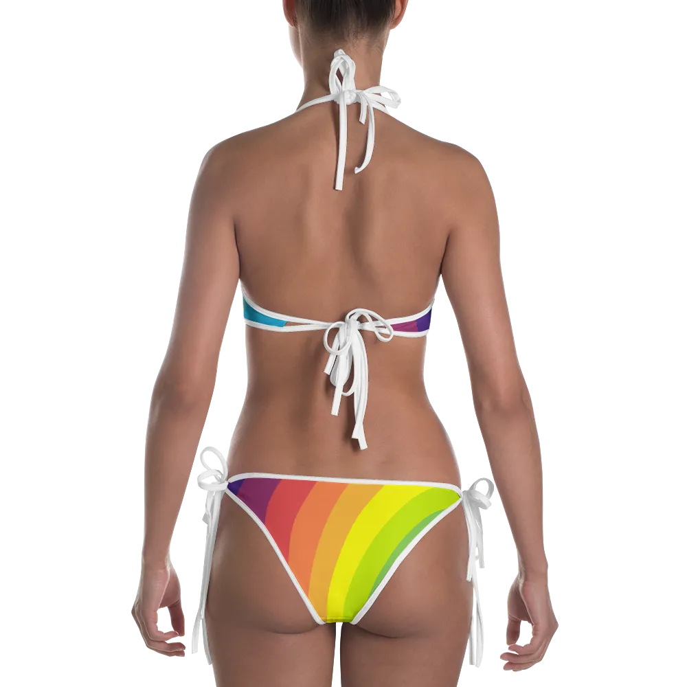 Rainbow Print Bikini