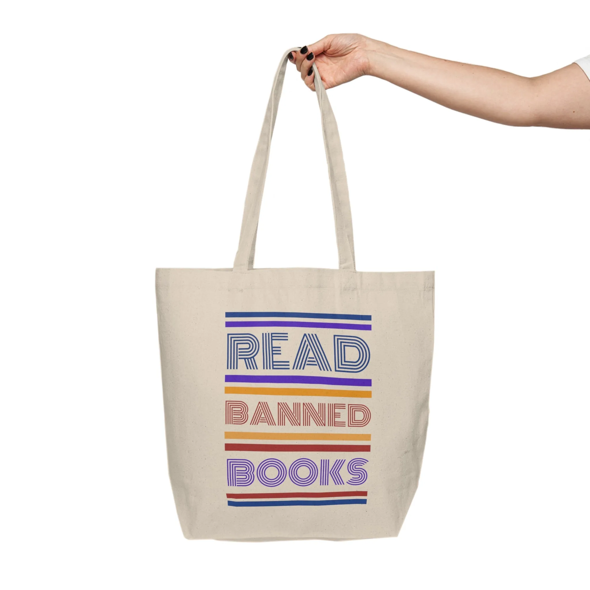 Read Banned Books Canvas Shopping Tote