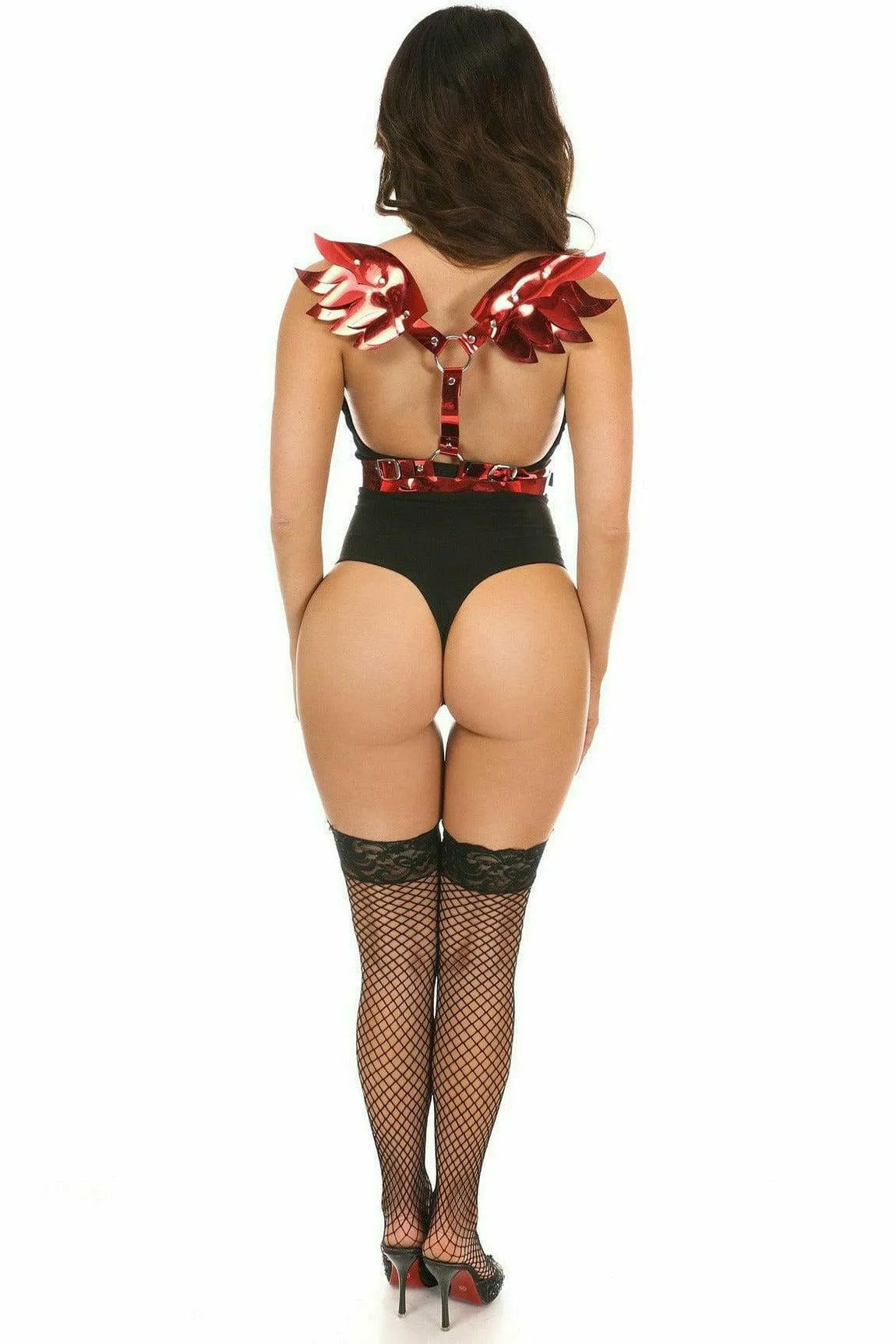 Red Metallic Angel Wings