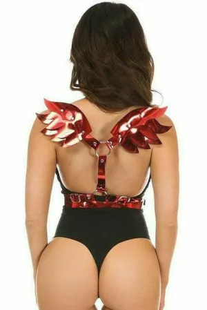 Red Metallic Angel Wings