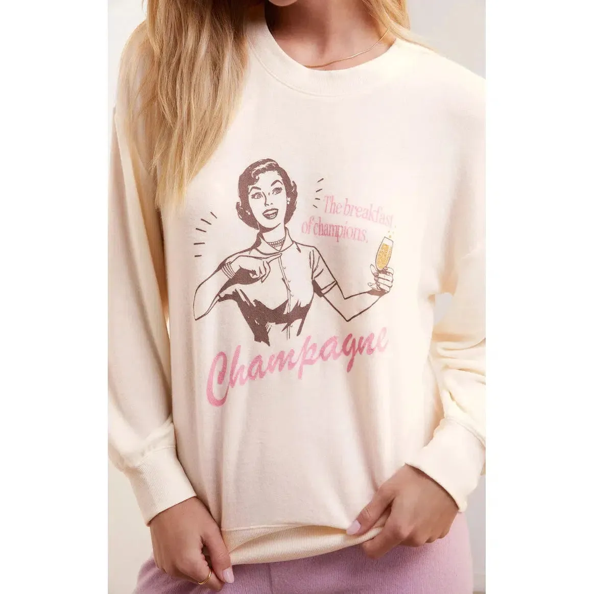 RELAXED CHAMPAGNE SWEATSHIRT