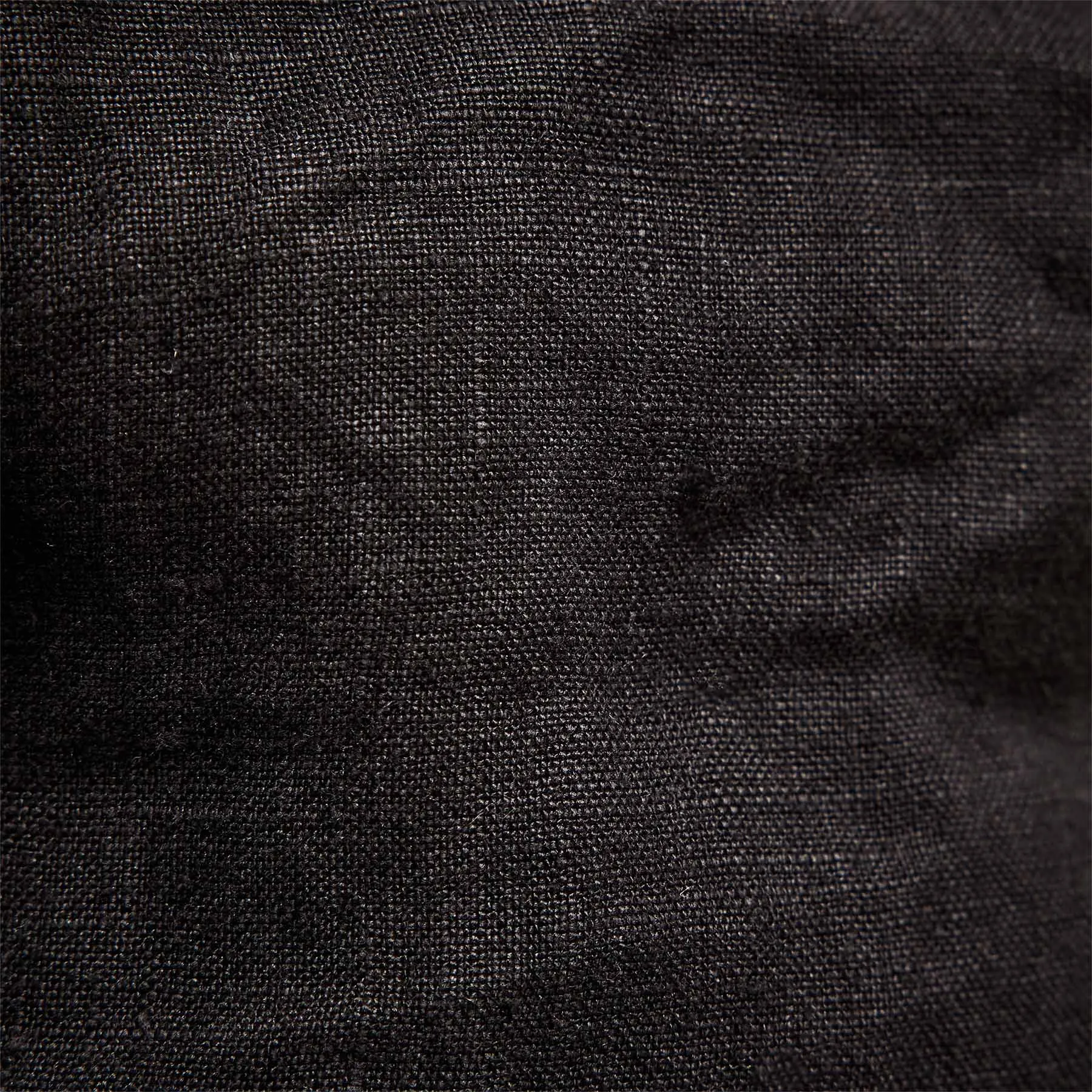 Relaxed Fit Linen Short - Black