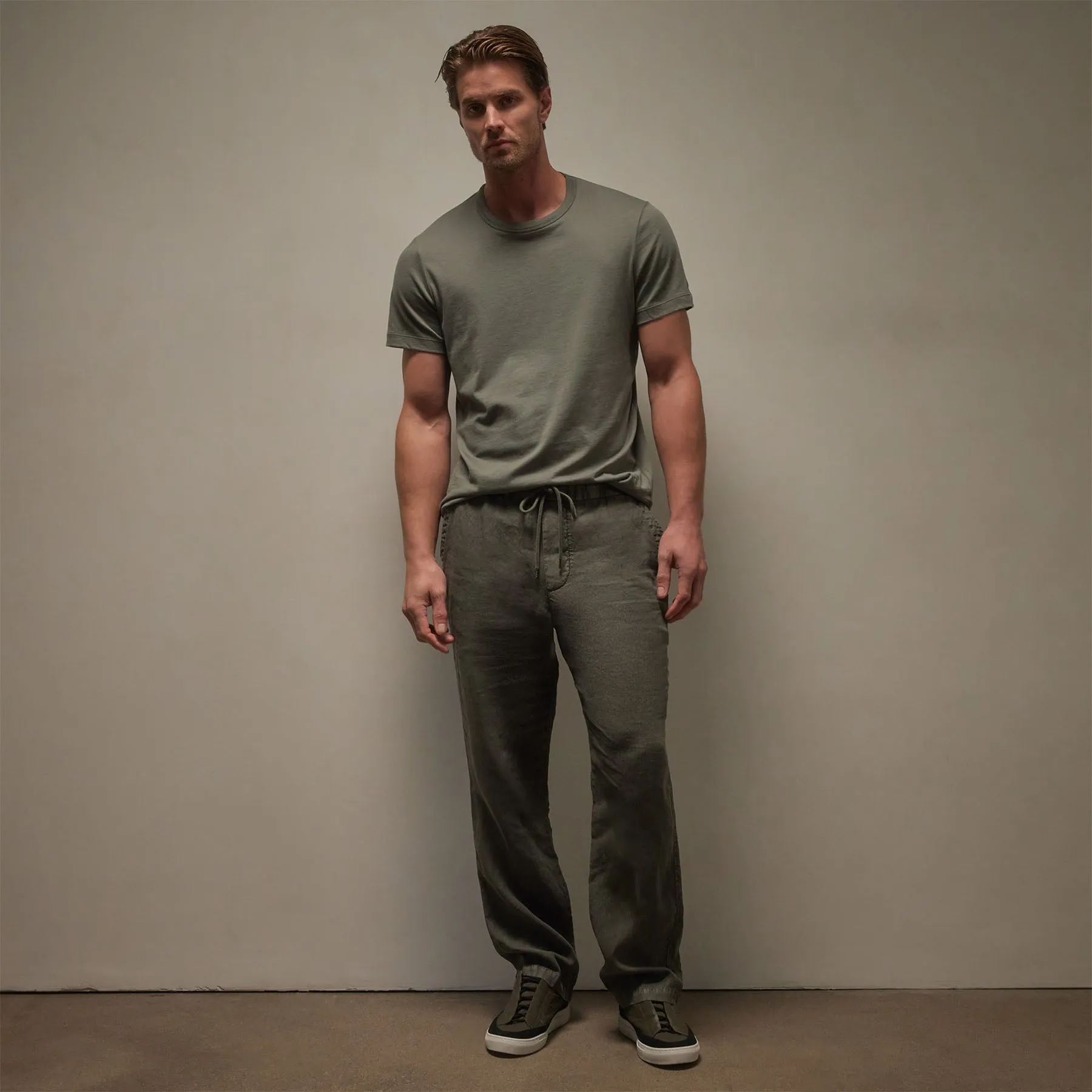Relaxed Linen Pant - Palm Pigment
