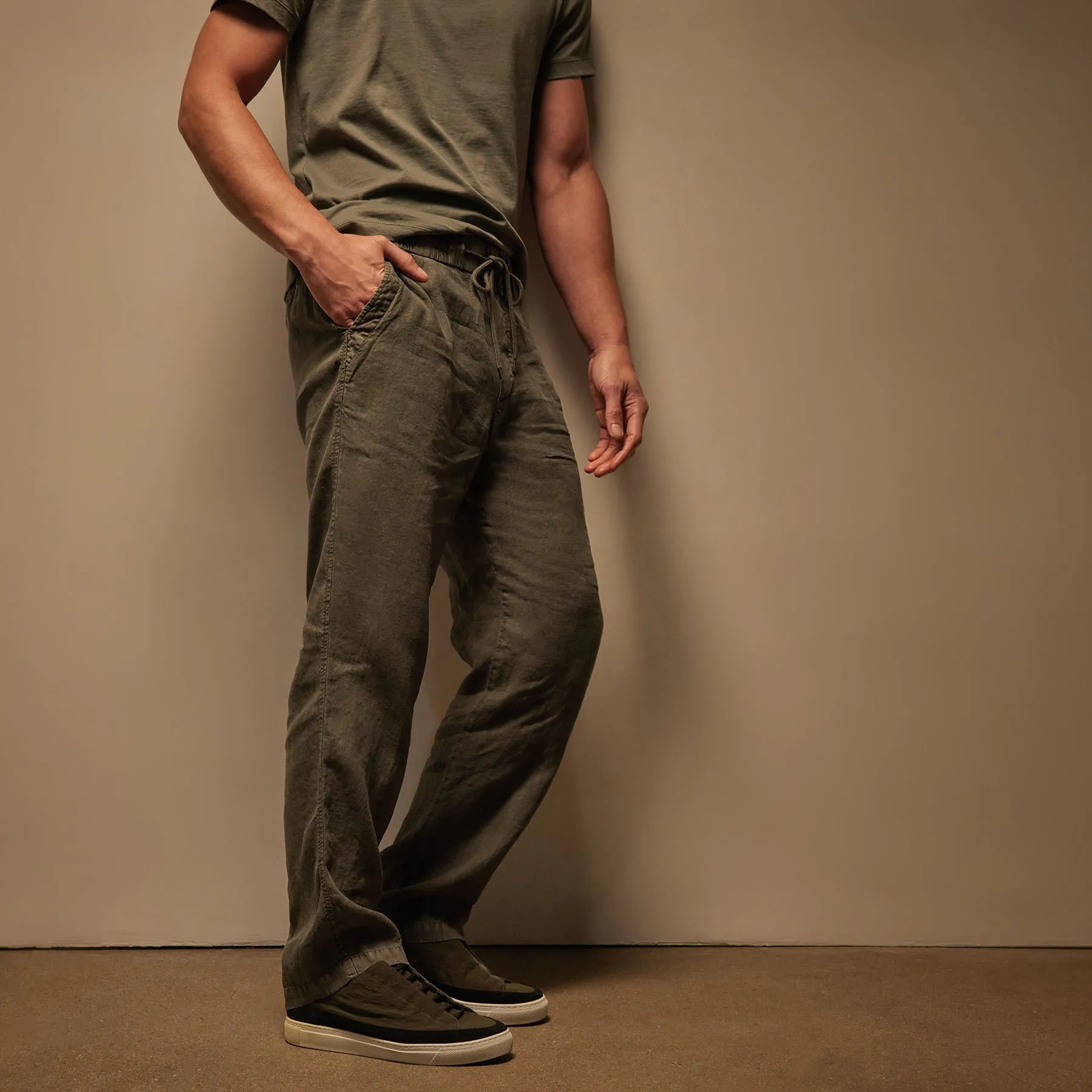 Relaxed Linen Pant - Palm Pigment