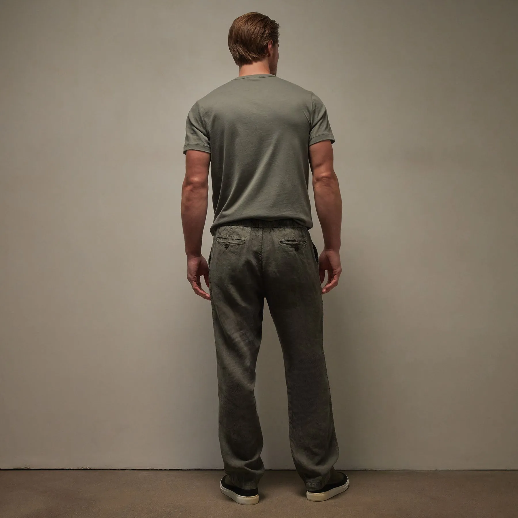 Relaxed Linen Pant - Palm Pigment