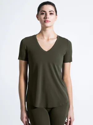 RELAXED NUDE TEE, DARK GREEN