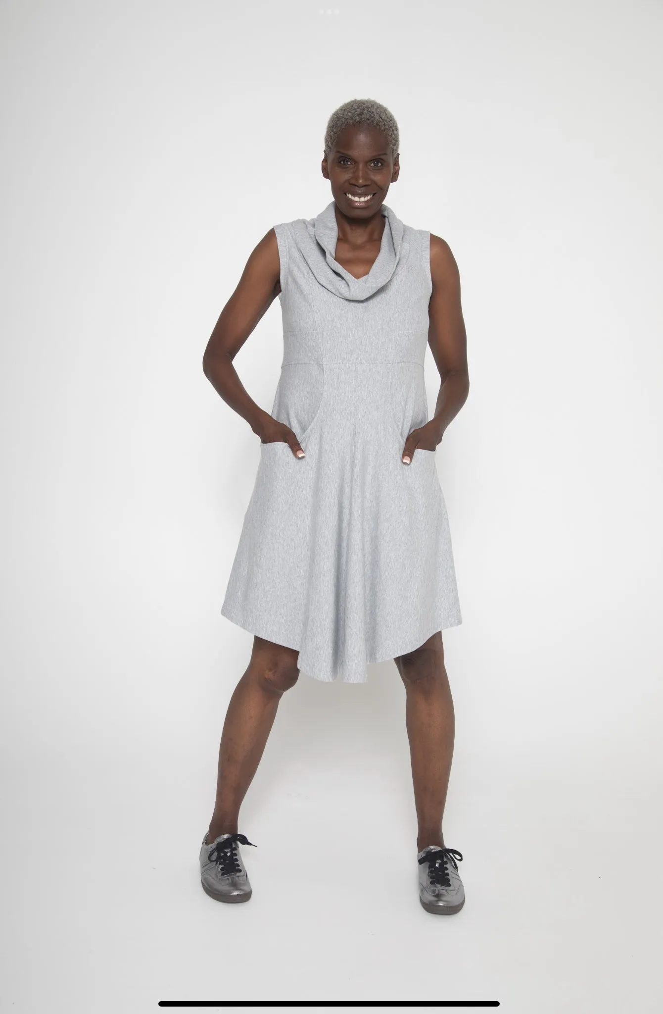 Relaxed Signature Dress - Heather Grey
