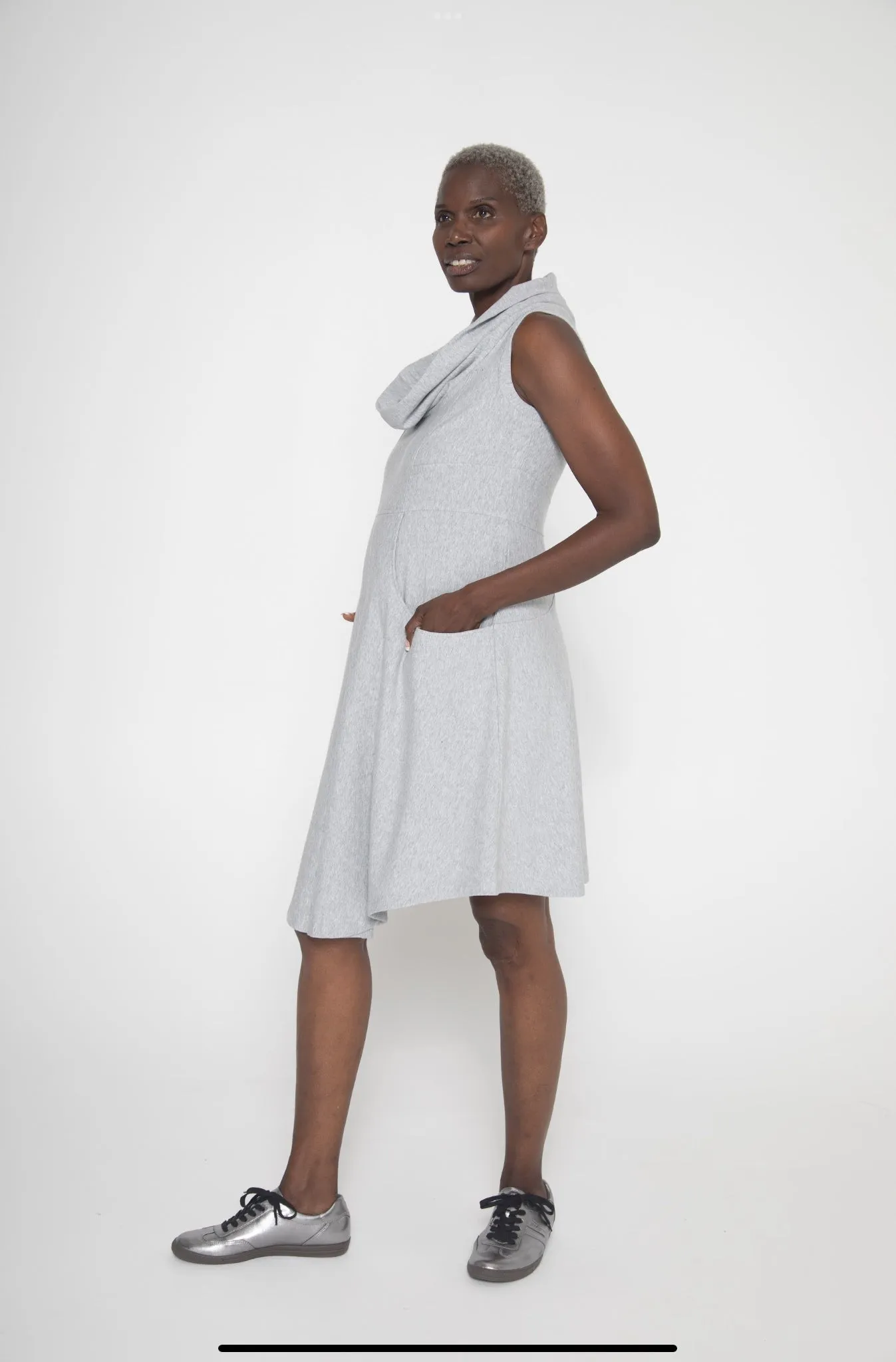 Relaxed Signature Dress - Heather Grey