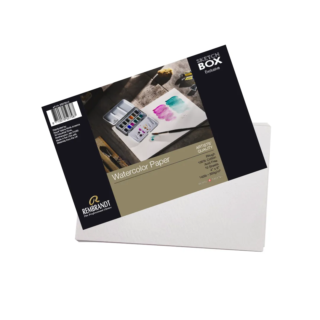 Rembrandt Watercolor Paper 4x6 Rough 10 sheets