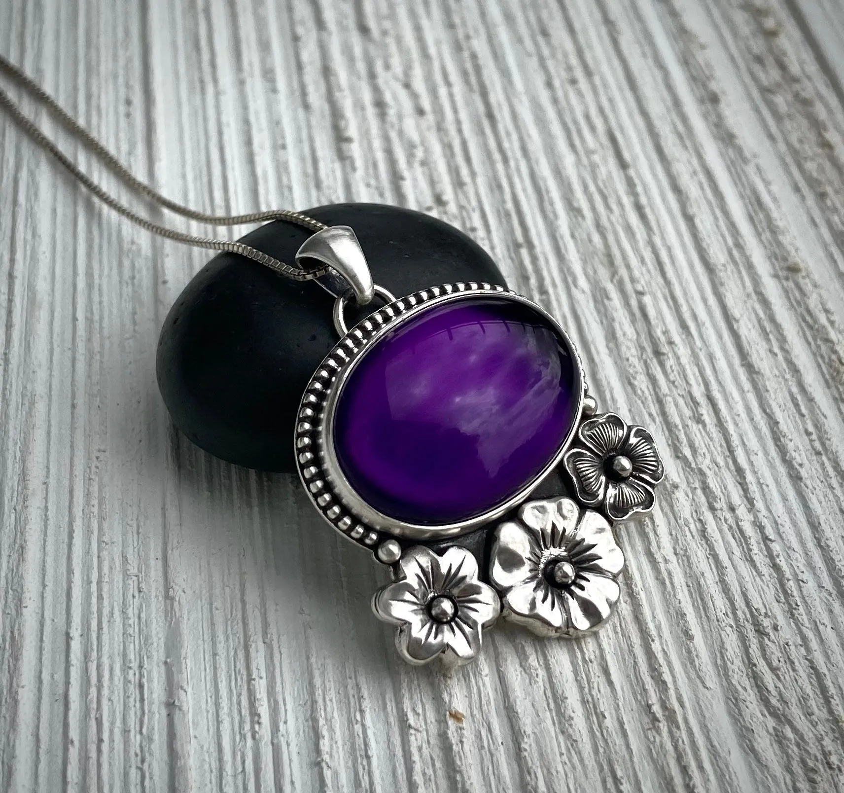 RESERVED: Amethyst Flora Pendant