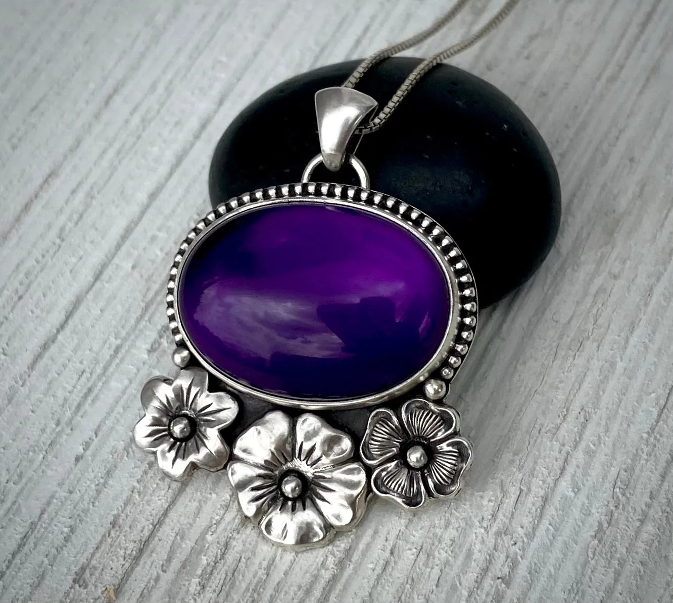 RESERVED: Amethyst Flora Pendant