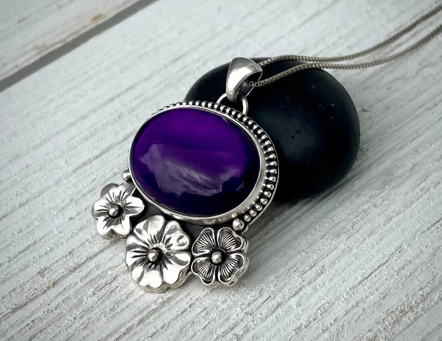 RESERVED: Amethyst Flora Pendant