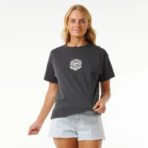 Rip Curl Icons Of Surf Relaxed Tee Washed Black