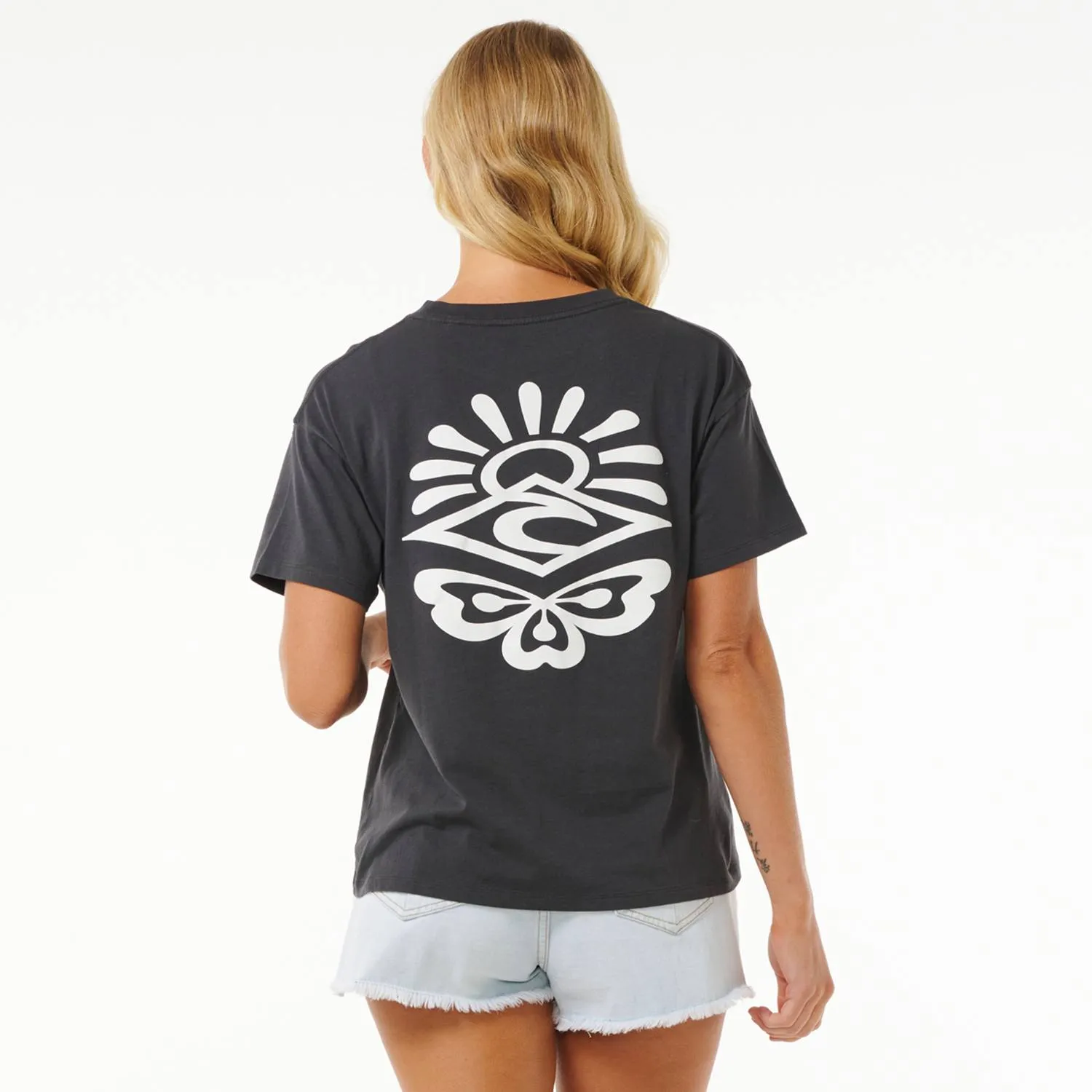 Rip Curl Icons Of Surf Relaxed Tee Washed Black