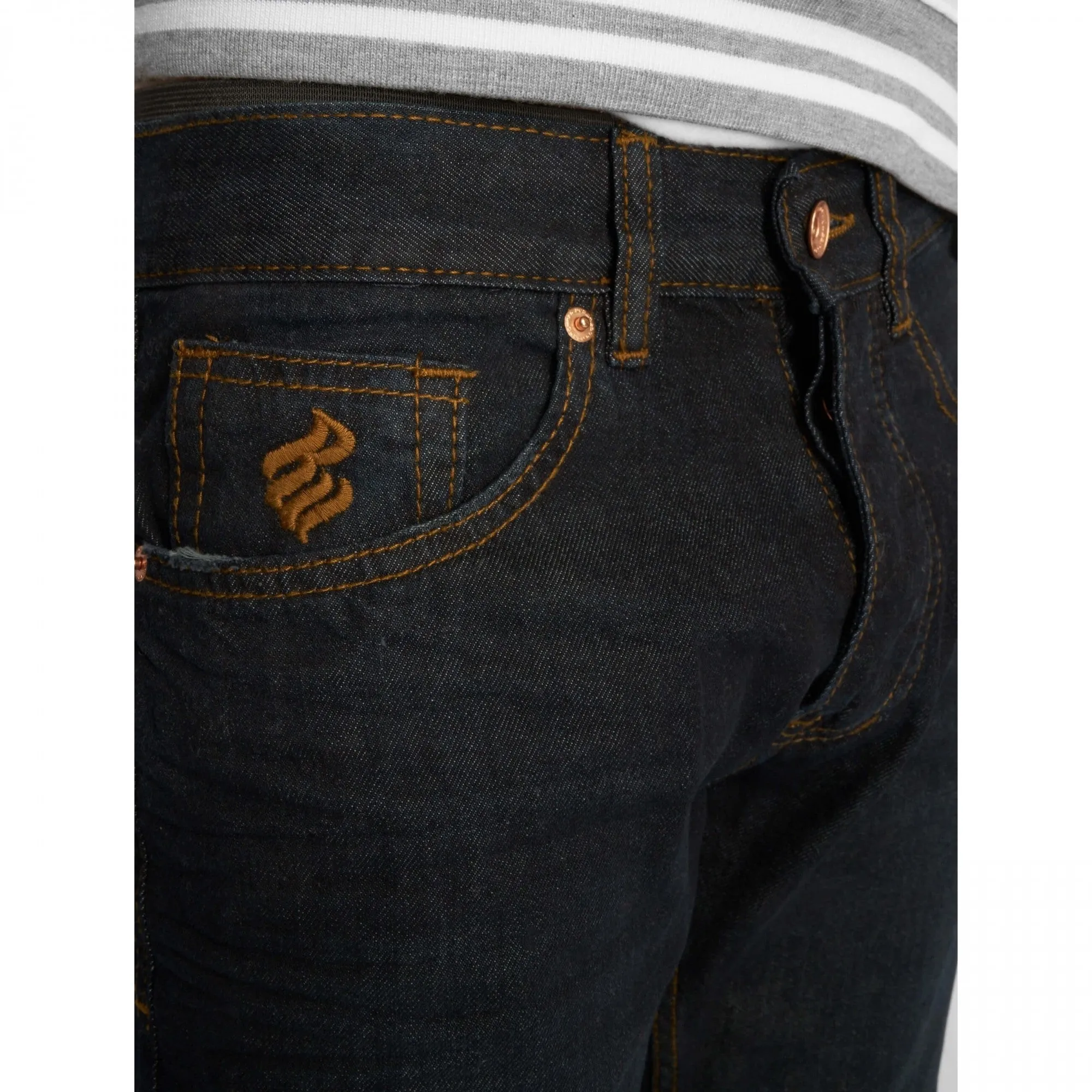 Rocawear Relaxed Flame Stiching Dark Blue Wash