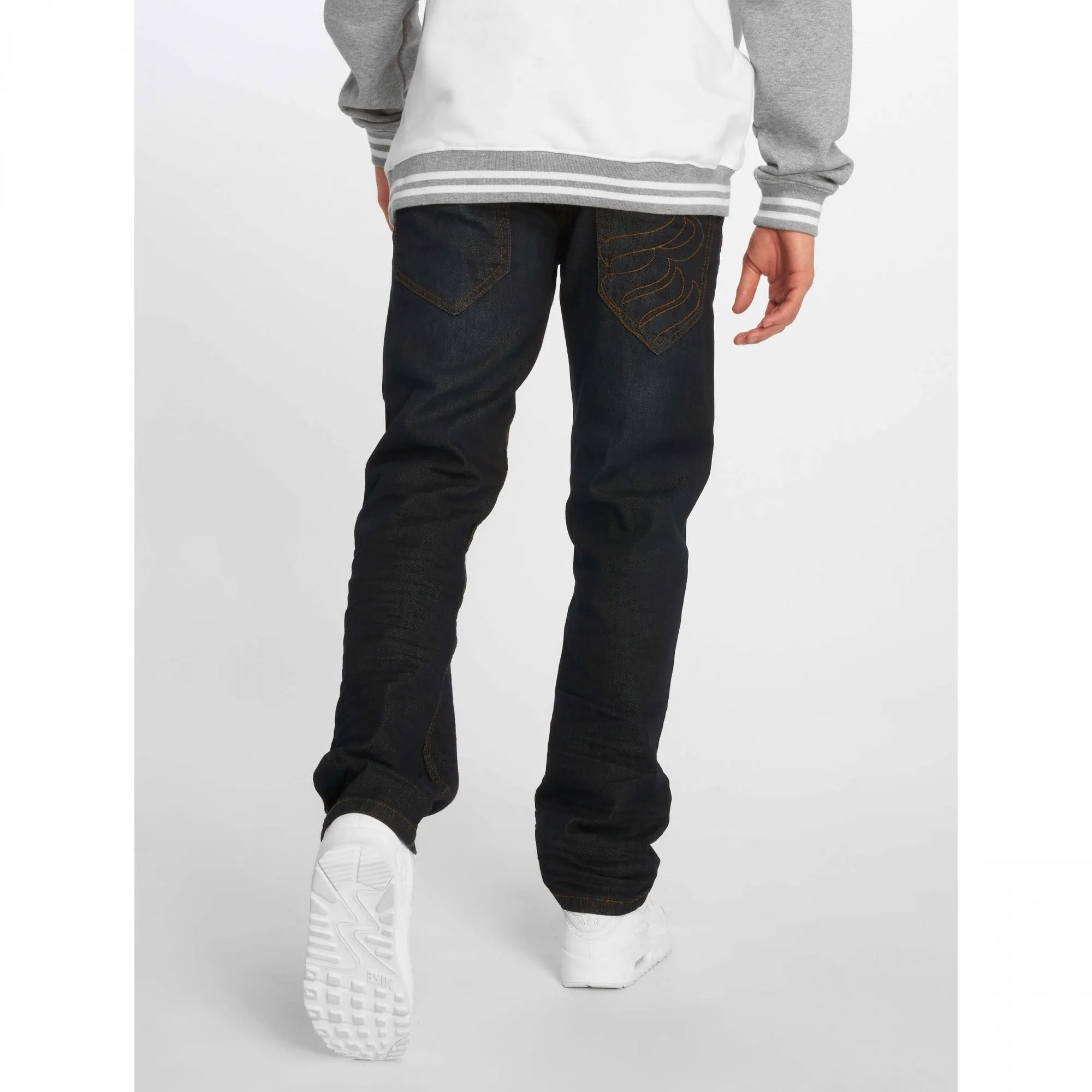 Rocawear Relaxed Flame Stiching Dark Blue Wash