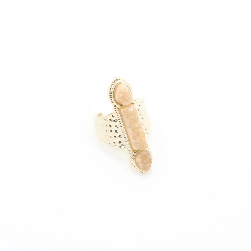 Rock On Druzy Ring by B.b.Lila - Long Blush
