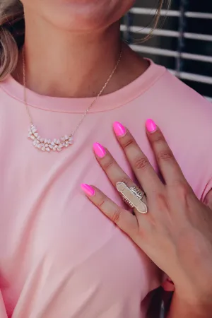 Rock On Druzy Ring by B.b.Lila - Long Blush