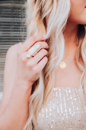 Rock On Druzy Ring by B.b.Lila - Long White
