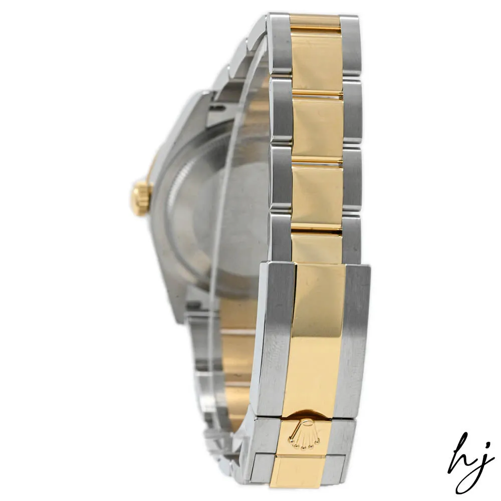 Rolex Explorer 18K Yellow Gold & Steel Black Stick & Arabic Numeral Dial Watch Reference #: 124273