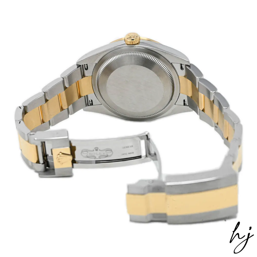 Rolex Explorer 18K Yellow Gold & Steel Black Stick & Arabic Numeral Dial Watch Reference #: 124273
