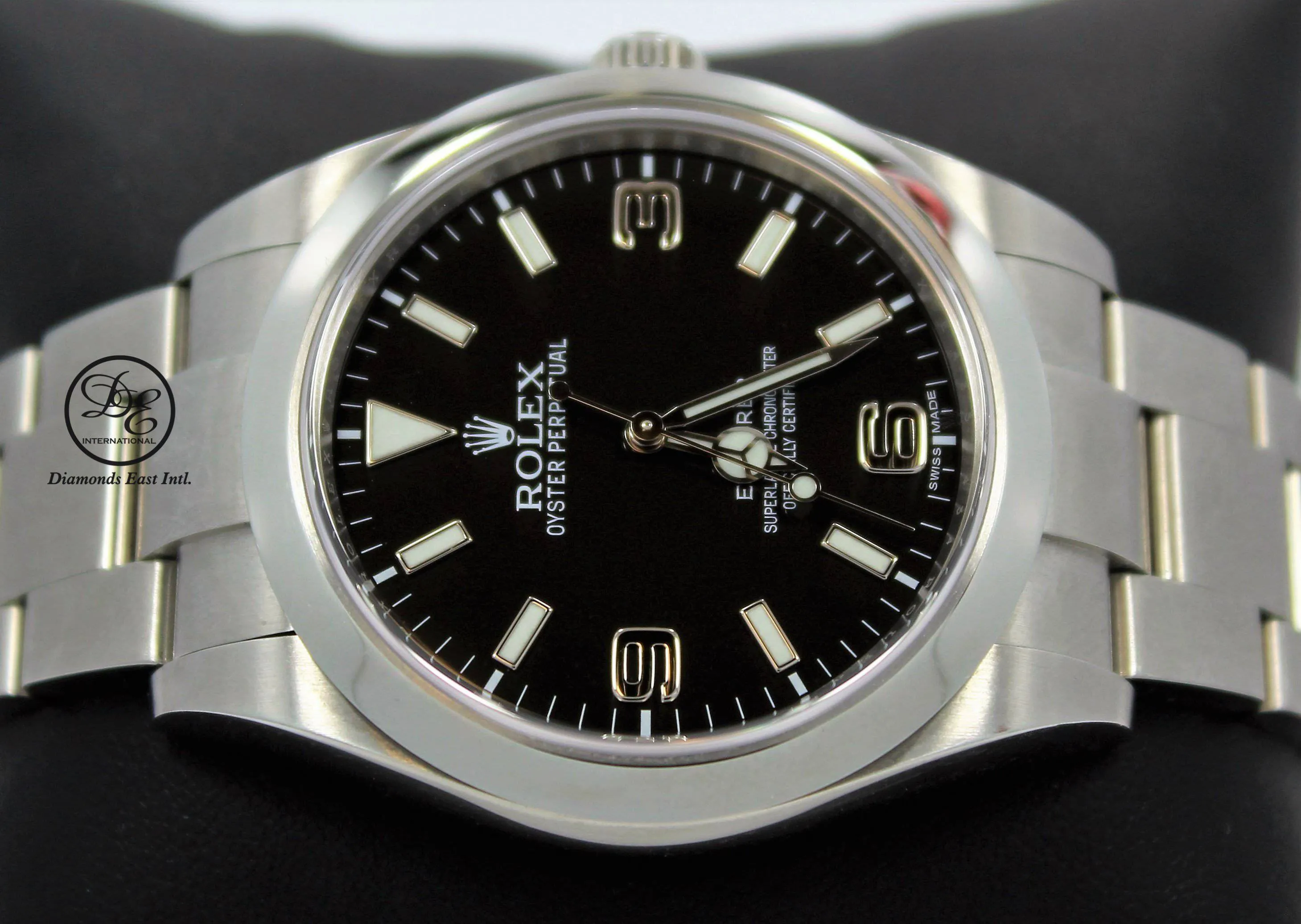 Rolex Explorer I 39mm 214270 Stainless Steel Oyster Black Dial Watch PAPERS
