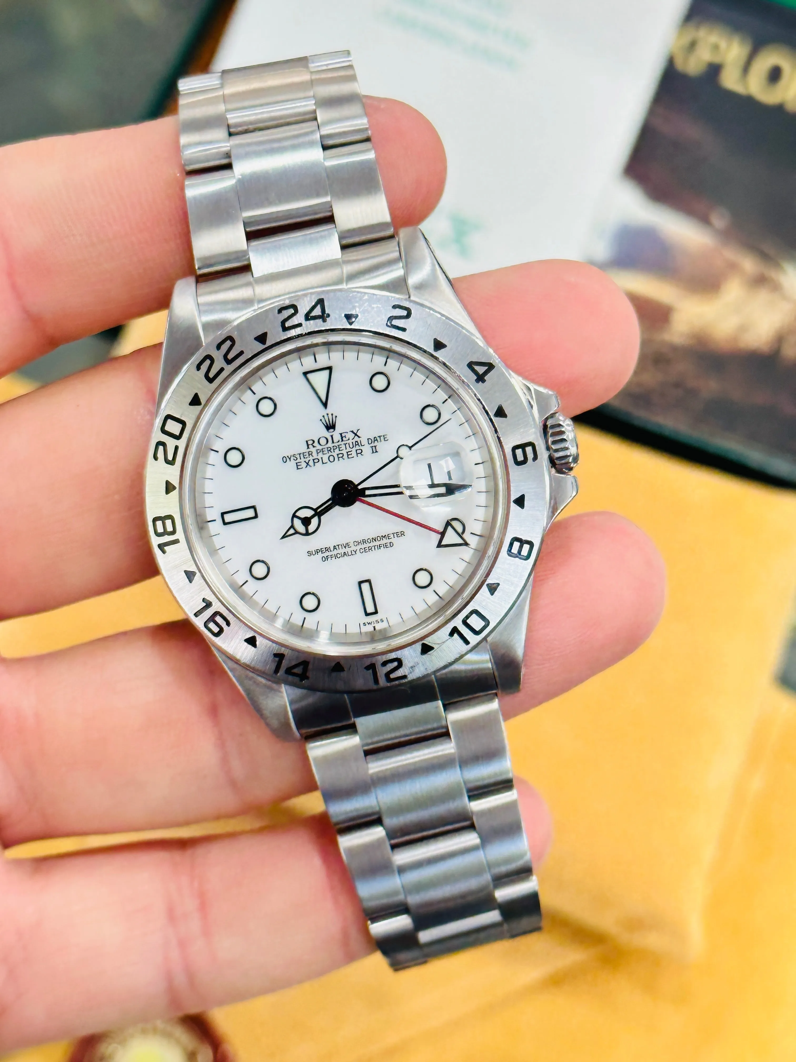 Rolex Explorer II 16570 Box and Papers PreOwned Mint Condition