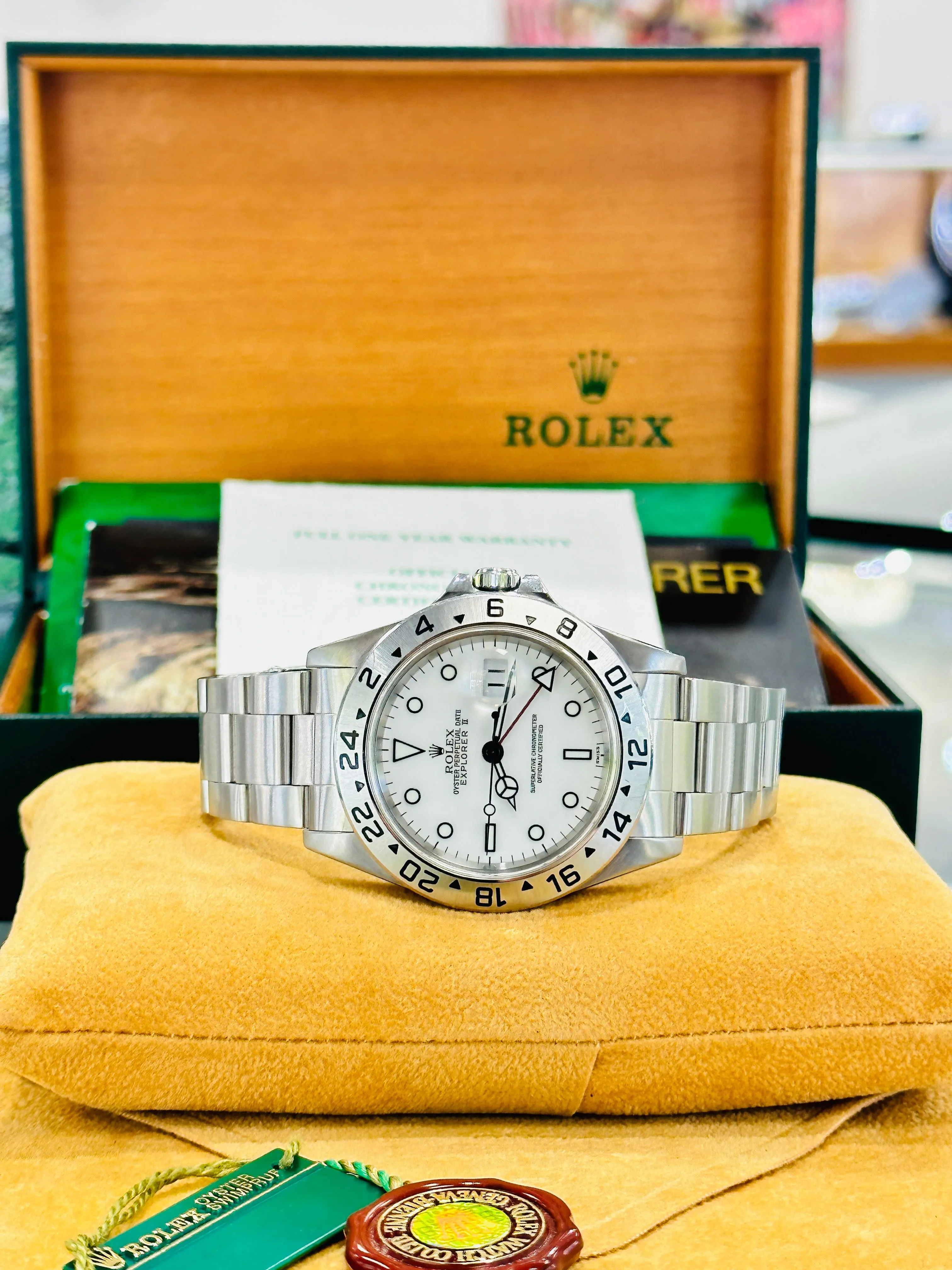 Rolex Explorer II 16570 Box and Papers PreOwned Mint Condition