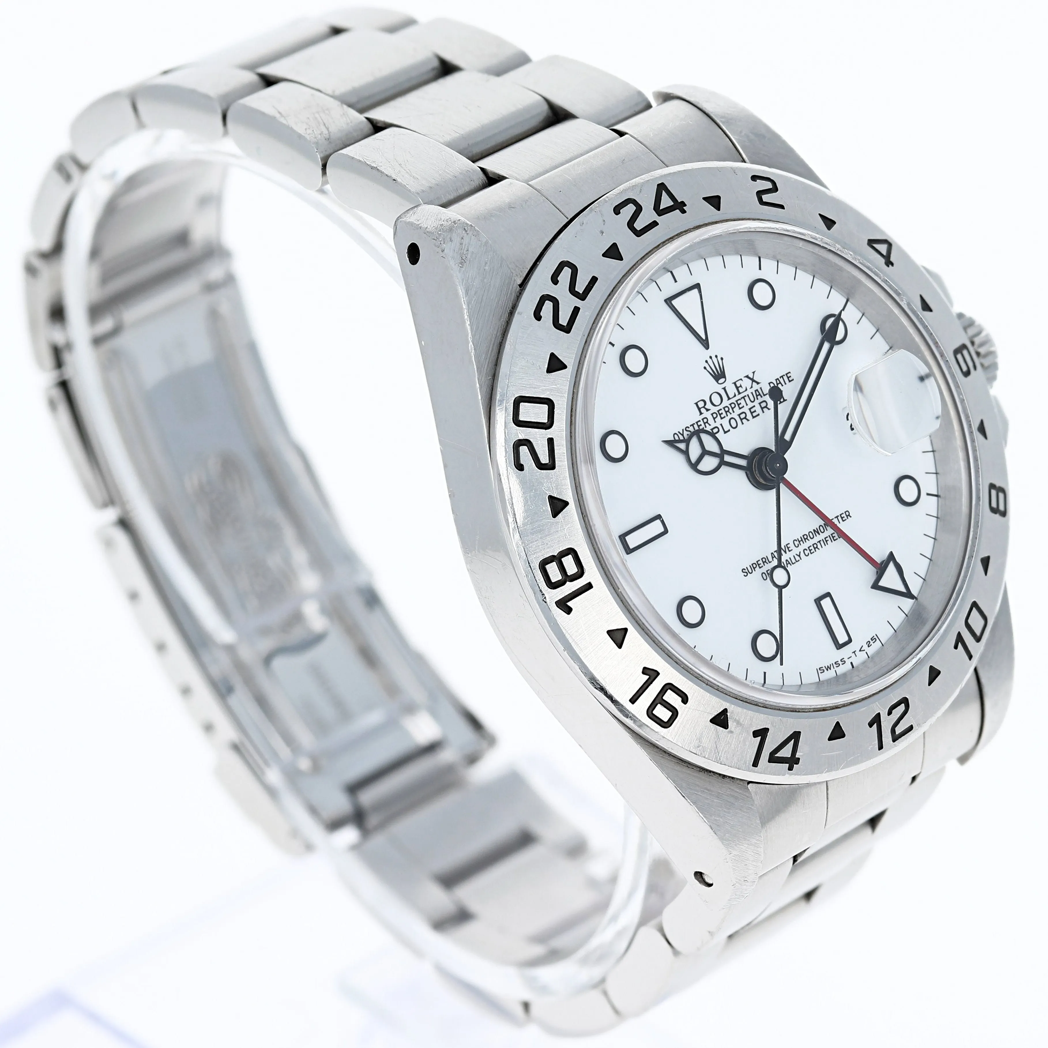 Rolex Explorer II 16570 Tritium White Papers & Box c. 1995 Unpolished Oyster Steel 40 mm