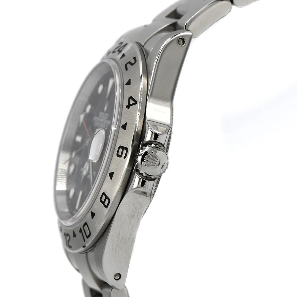Rolex Explorer II M16570 with Black Dial and Date Indicator in Stainless Steel Oyster Bracelet
