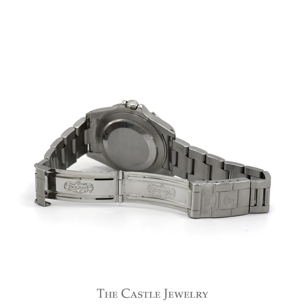 Rolex Explorer II M16570 with Black Dial and Date Indicator in Stainless Steel Oyster Bracelet