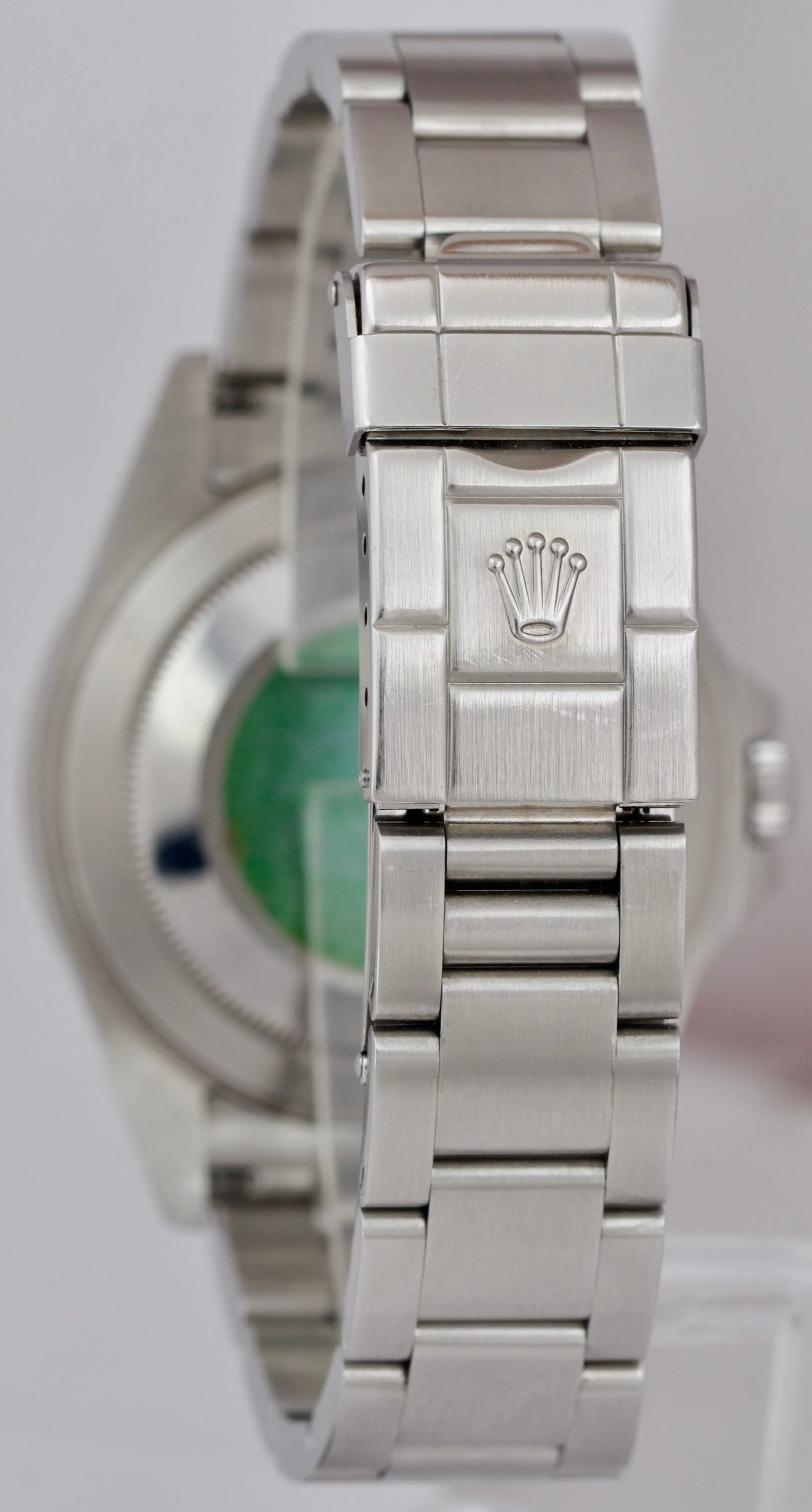 Rolex Explorer II Stainless Steel Black NO-HOLES CASE 40mm GMT Date Watch 16570