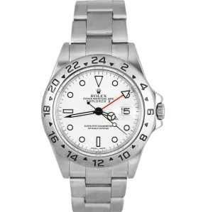 Rolex Explorer II Stainless Steel Polar White 40mm Automatic Oyster 16570 Watch