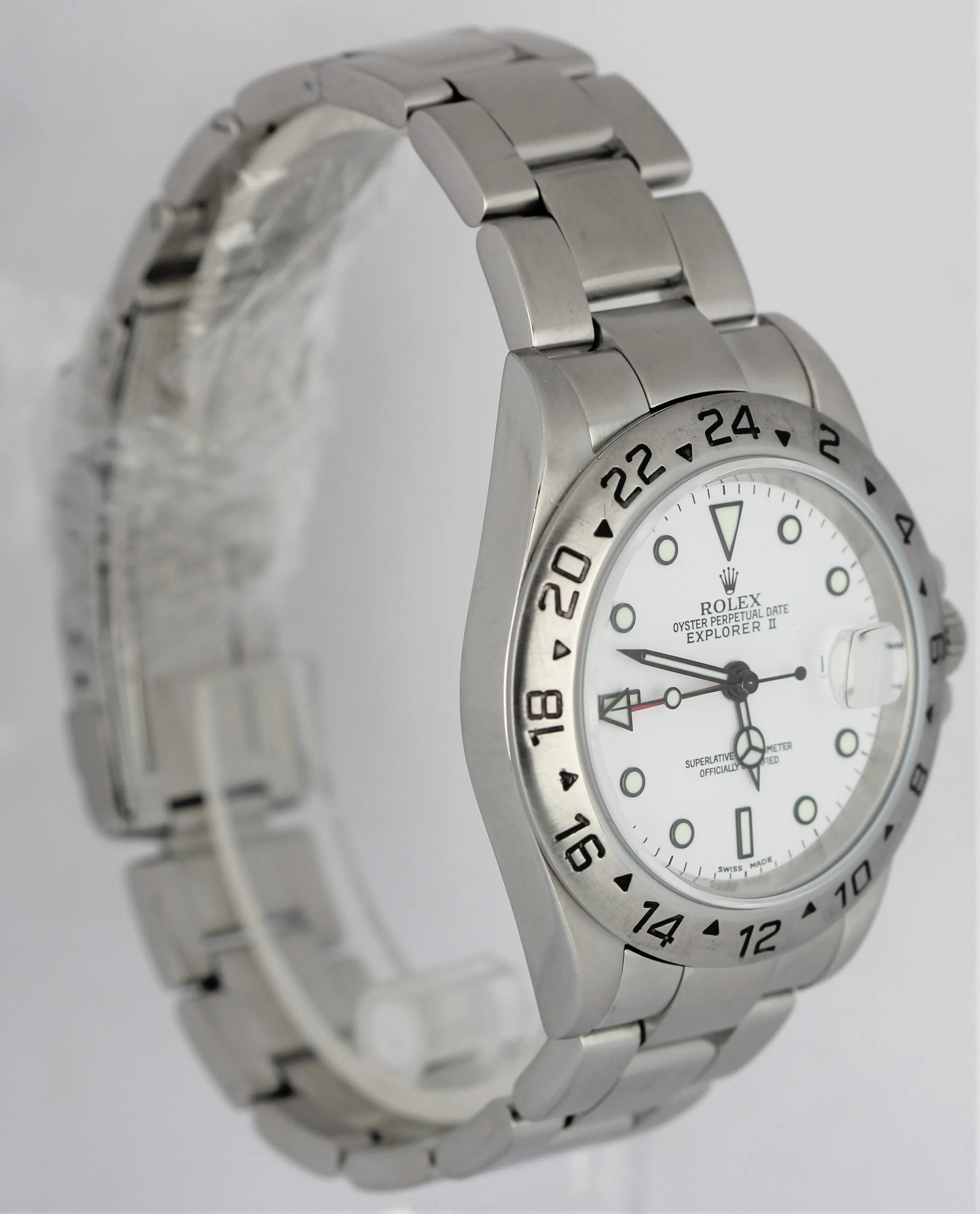 Rolex Explorer II Stainless Steel Polar White 40mm Automatic Oyster 16570 Watch