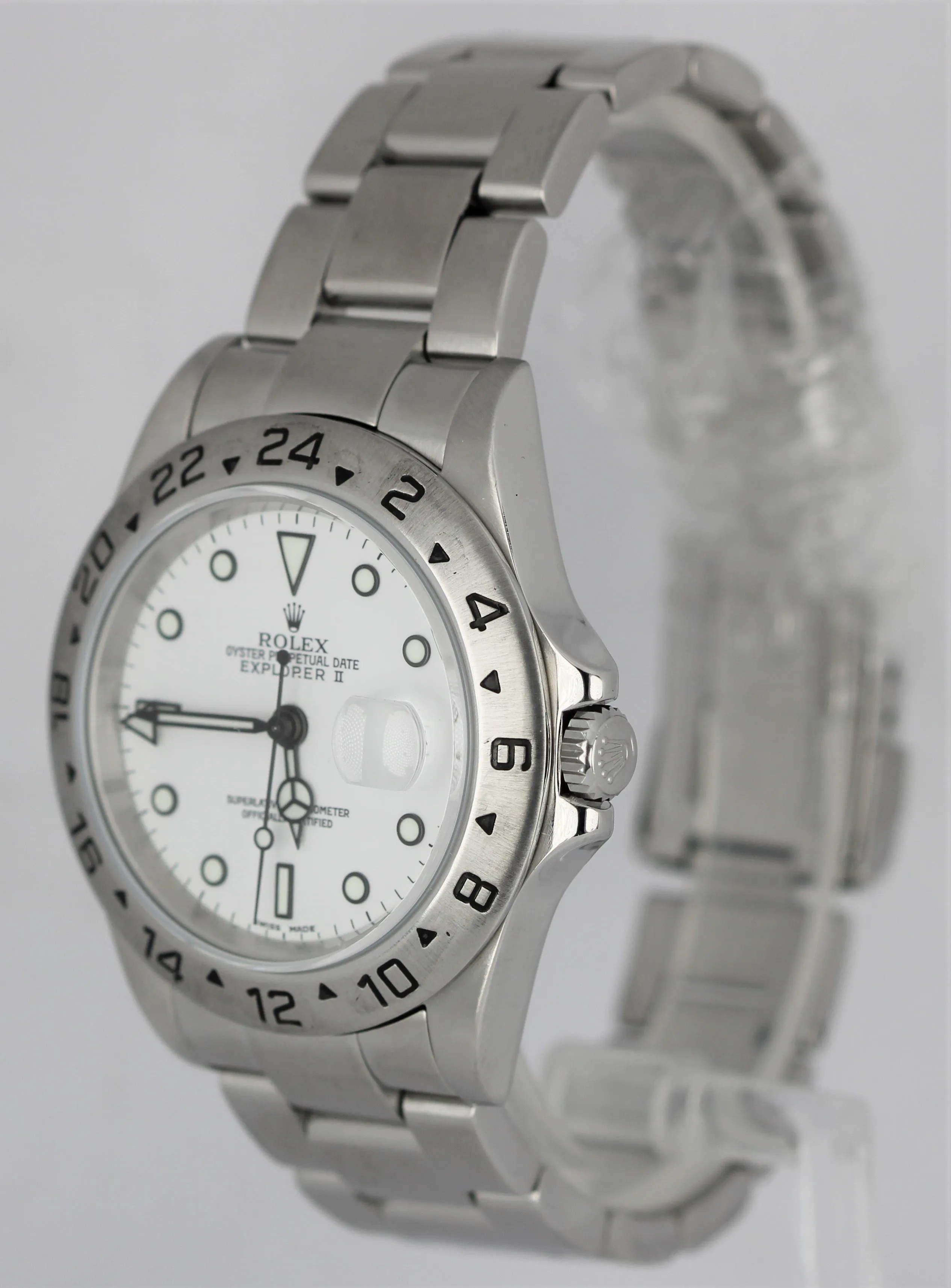 Rolex Explorer II Stainless Steel Polar White 40mm Automatic Oyster 16570 Watch