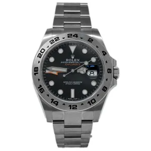 Rolex Men's Explorer II Stainless Steel 42mm Black Dot Dial Watch Reference #: 216570