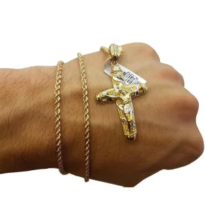 Rope Chain 2.5MM 10K With Cross OR 10K MNG-010