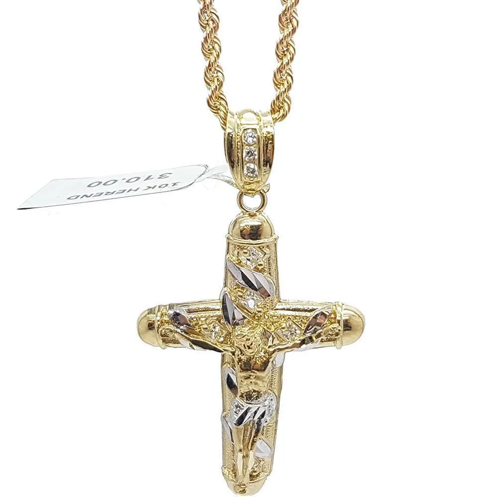 Rope Chain 2.5MM 10K With Cross OR 10K MNG-010