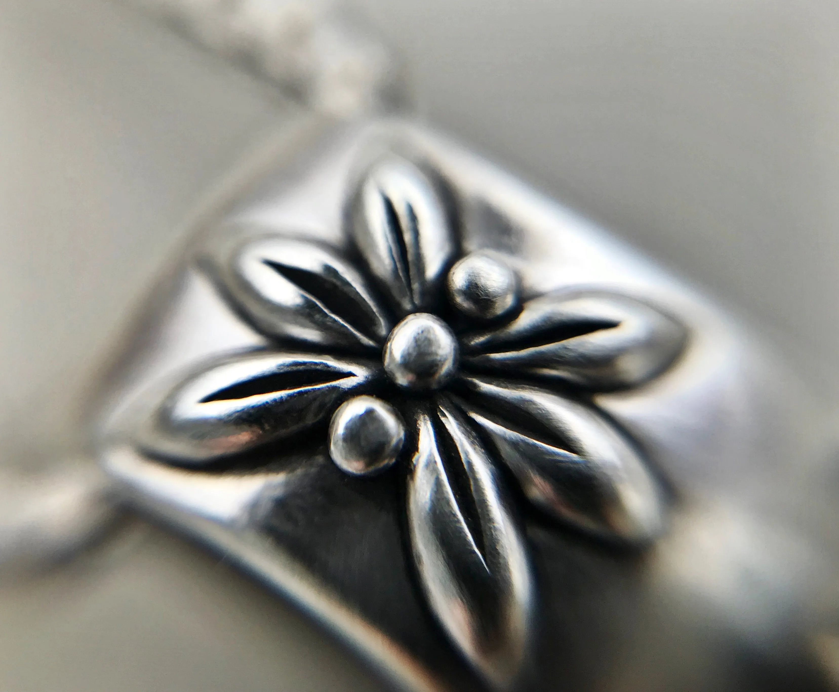 Rose Quartz Boho Floral Pendant