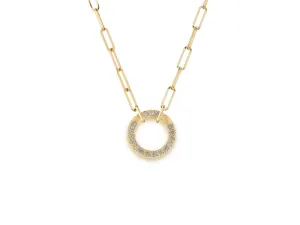 Round diamond charm clip