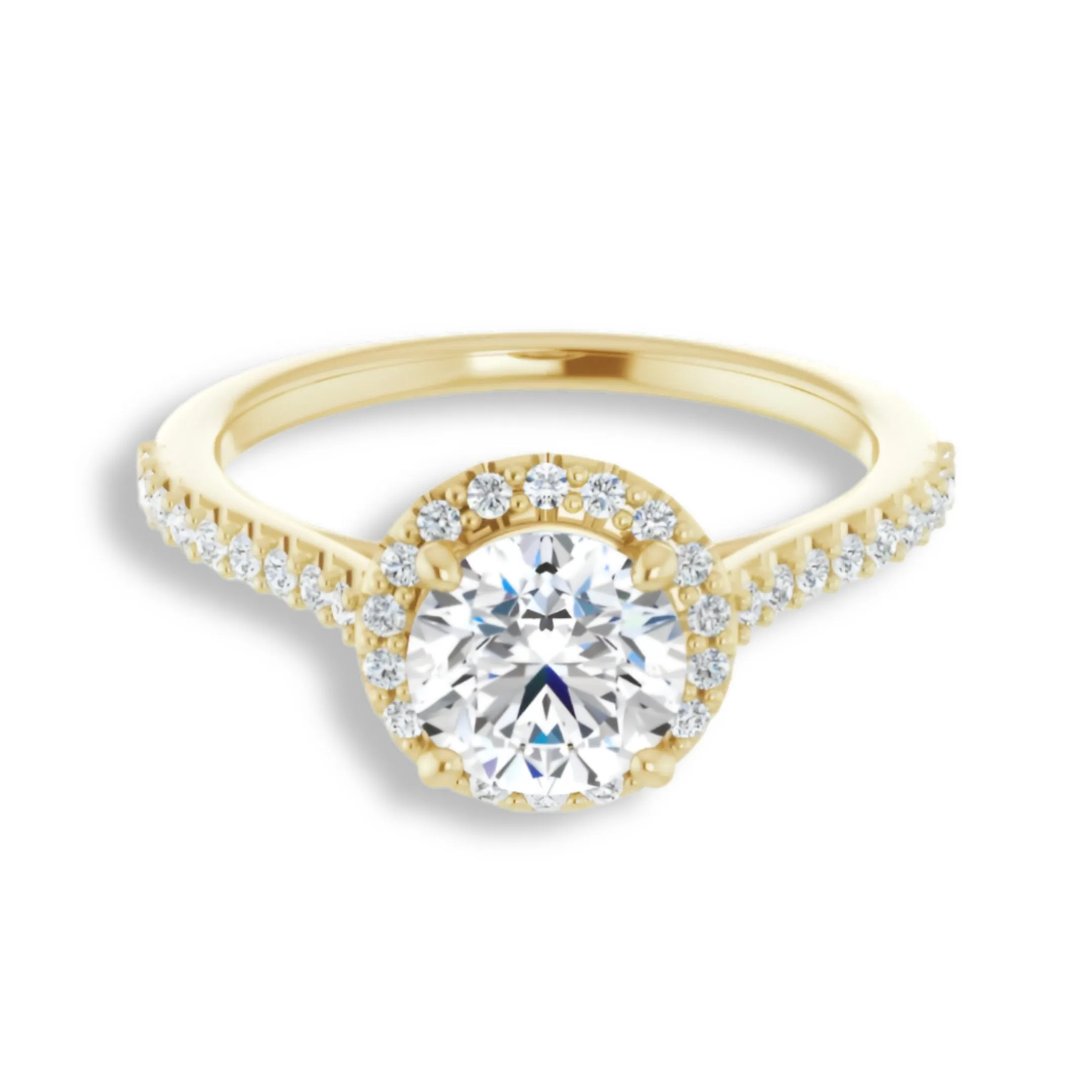 Round Diamond Halo Engagement Ring