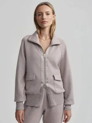 Roxbury Zip Through by Varley | Taupe Marl