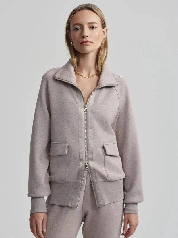 Roxbury Zip Through by Varley | Taupe Marl
